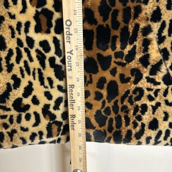 Cejon ladies leopard print faux fur zip up vest size medium - Picture 9 of 10